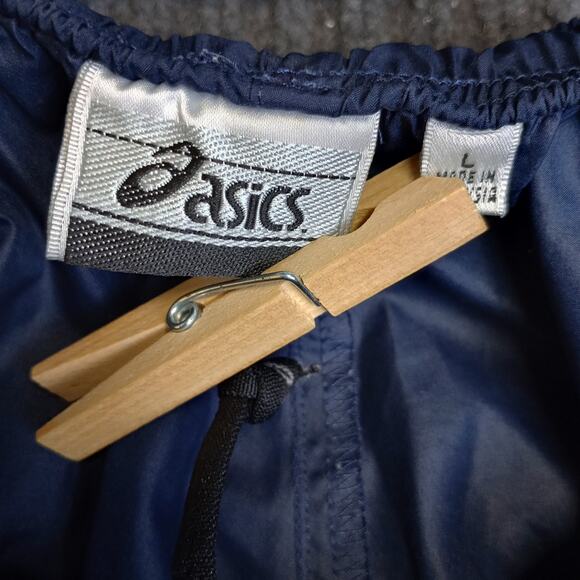 Asics HTF Athletic Windbreaker Track Men Pants Blue - Picture 5 of 8